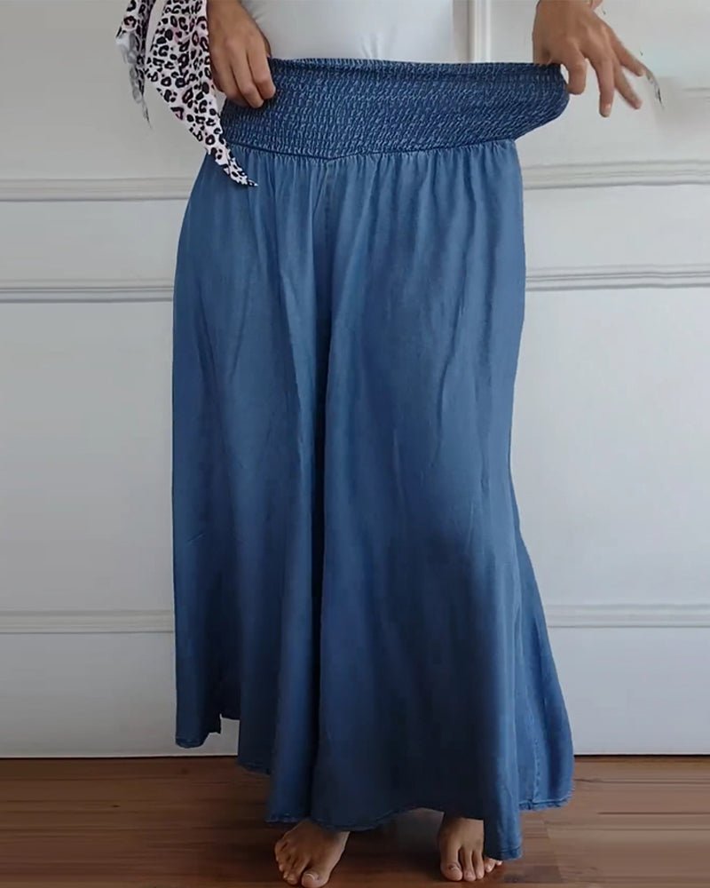 Pharsey | Pantalon Large à Taille Haute Confortable