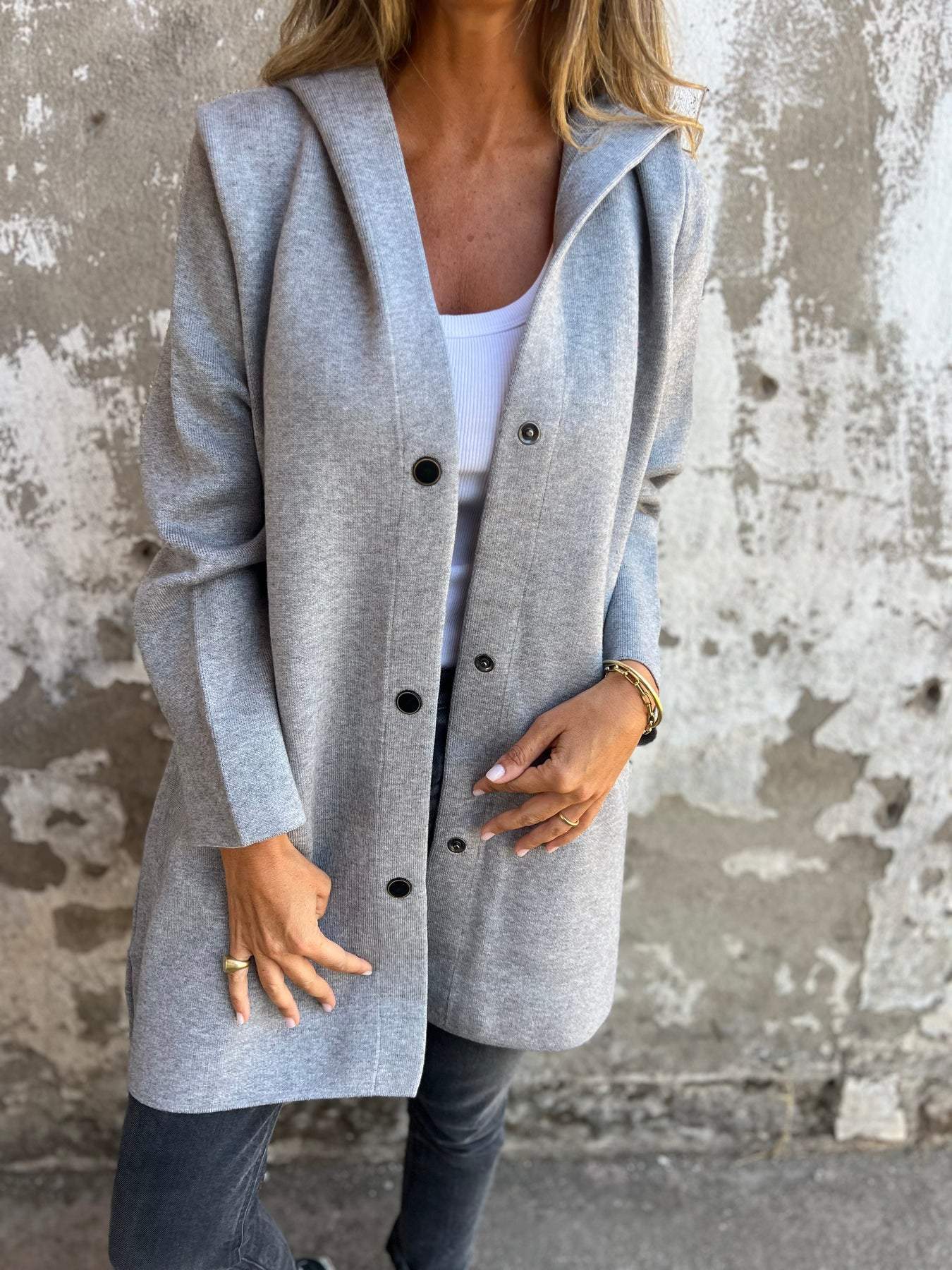 Perrine | Cardigan à Capuche avec Poches