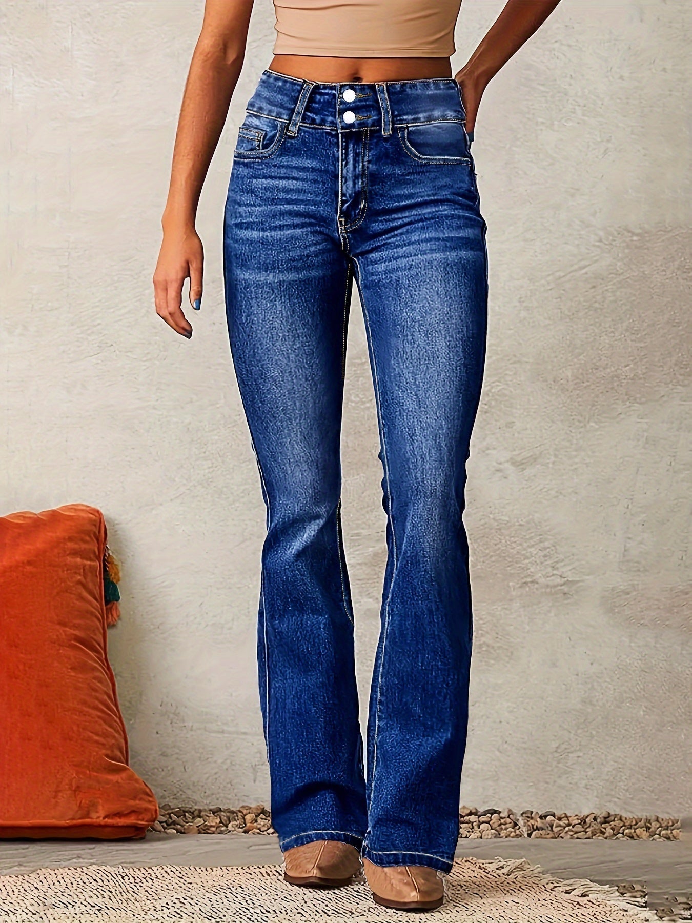 Marylène | Jean Bootcut à Taille Haute