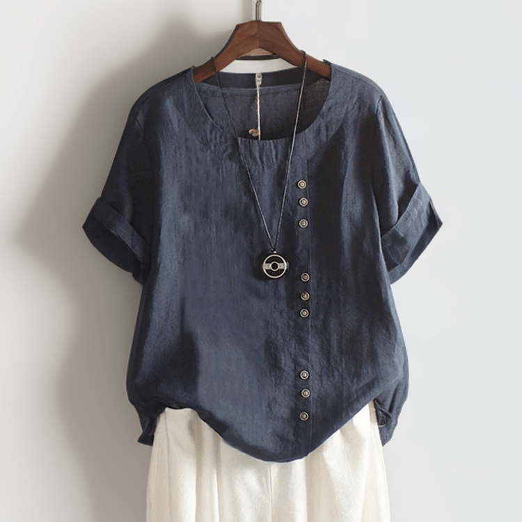 Isla | Blouse en Lin à Rangée de Boutons