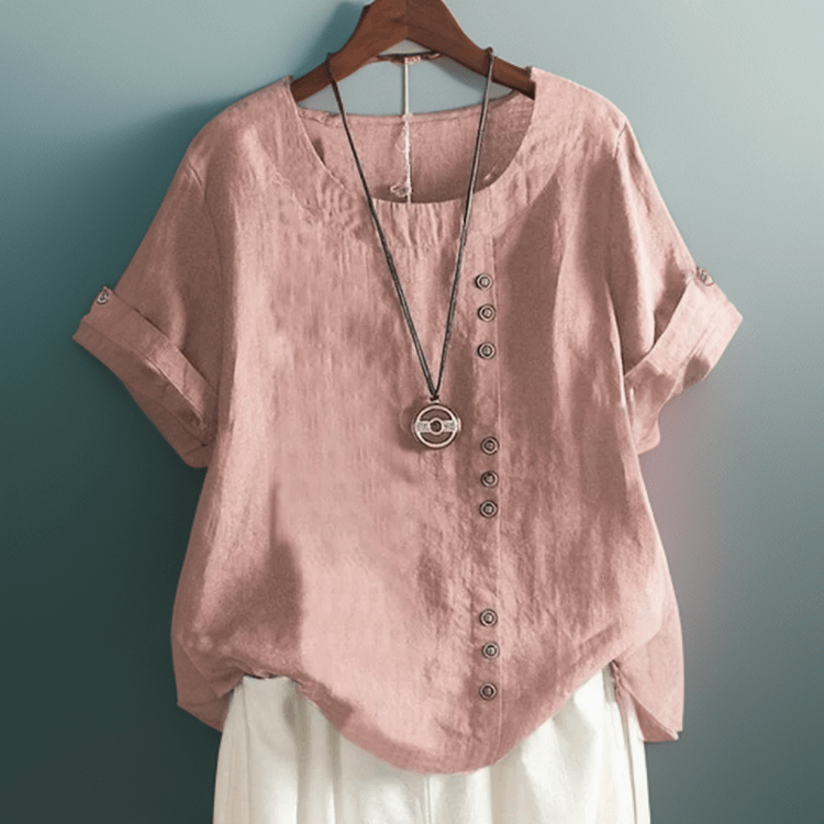 Isla | Blouse en Lin à Rangée de Boutons