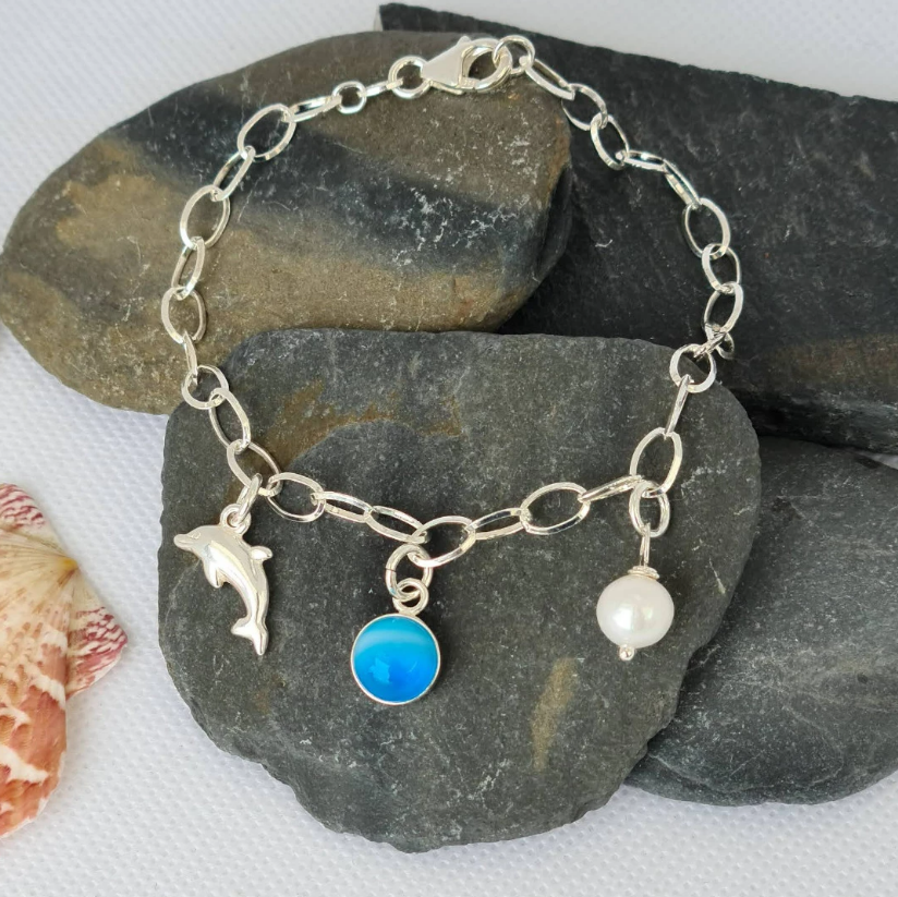 Estée | Bracelet Vintage Océan à Charms Argentés