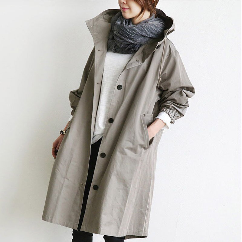 Marceline | Trench-Coat Imperméable à Boutons