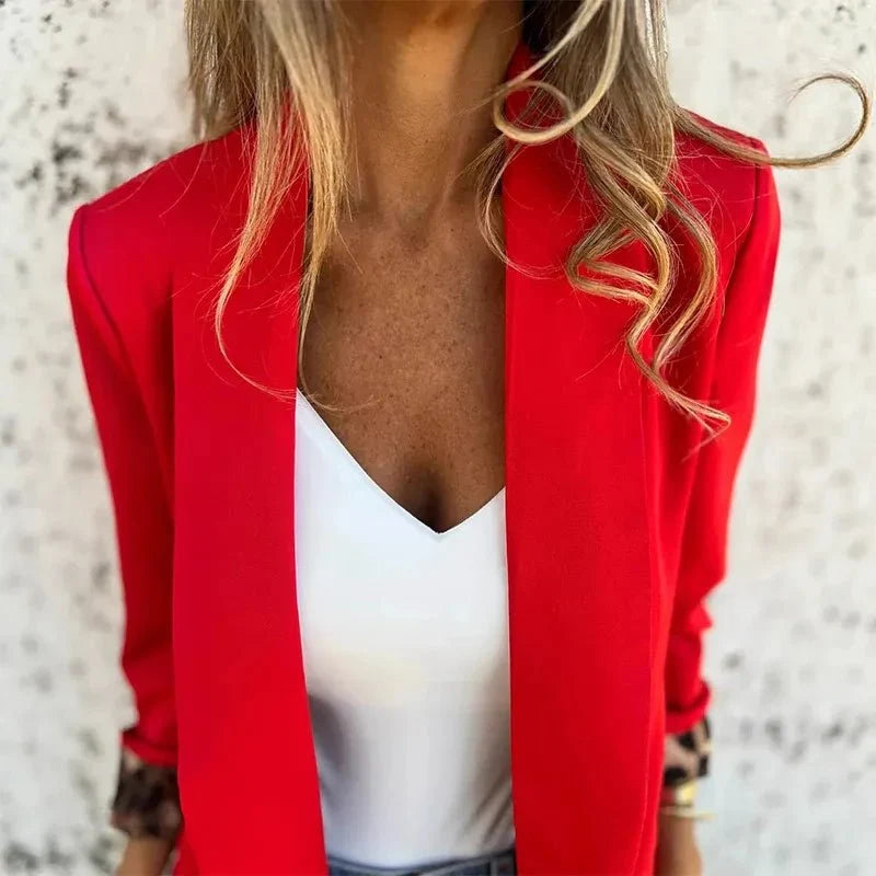 Valérie | Blazer Structuré à Doublure Léopard