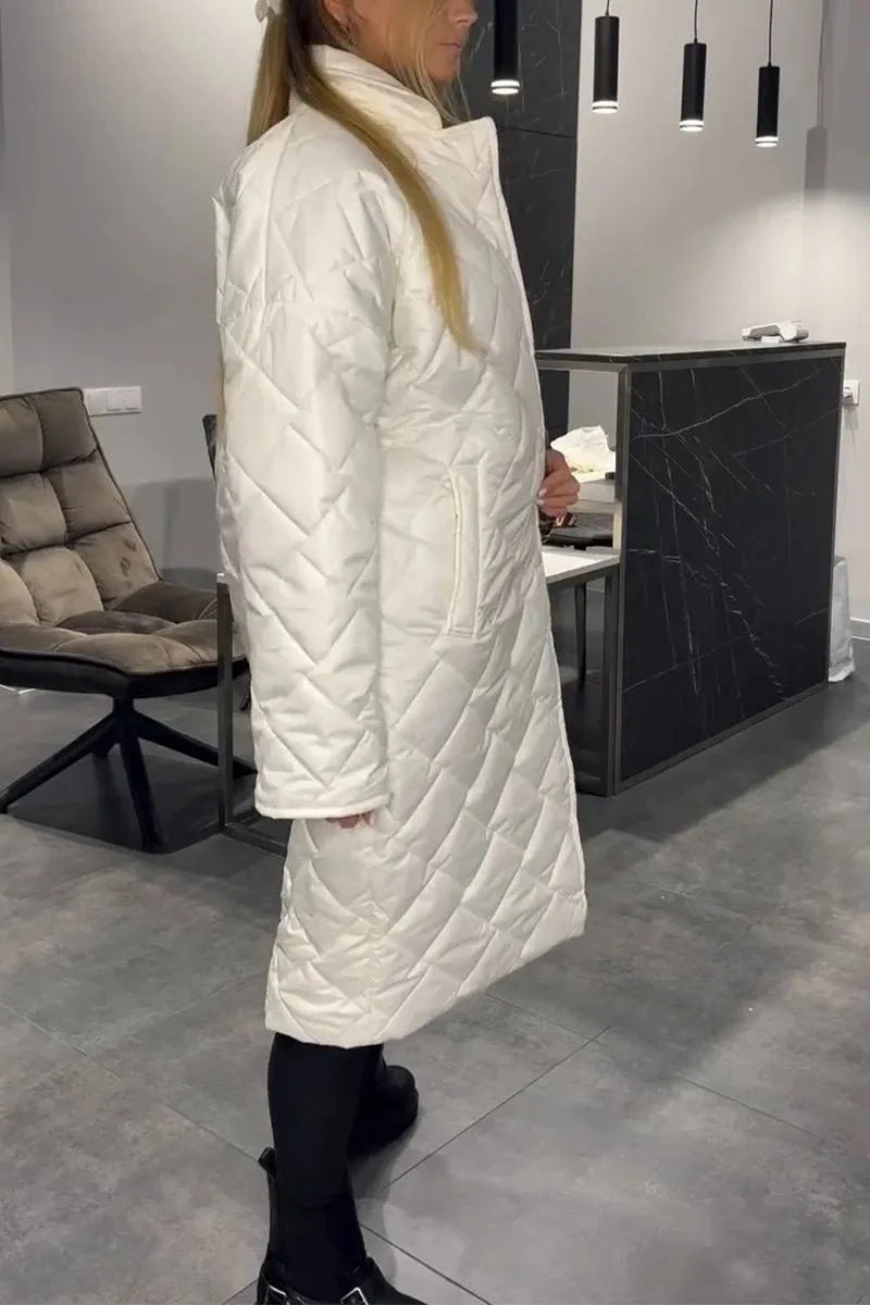 Anaïs | Manteau Matelassé à Doublure Léopard