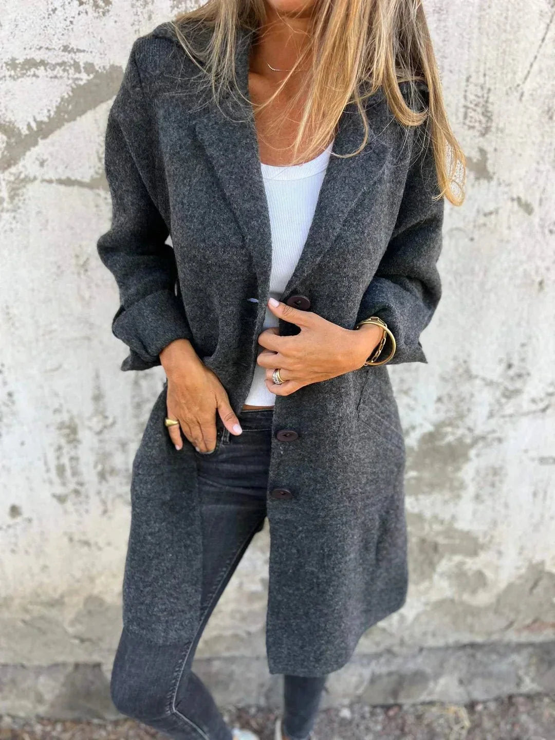 Odile | Manteau Minimaliste à Coupe Droite