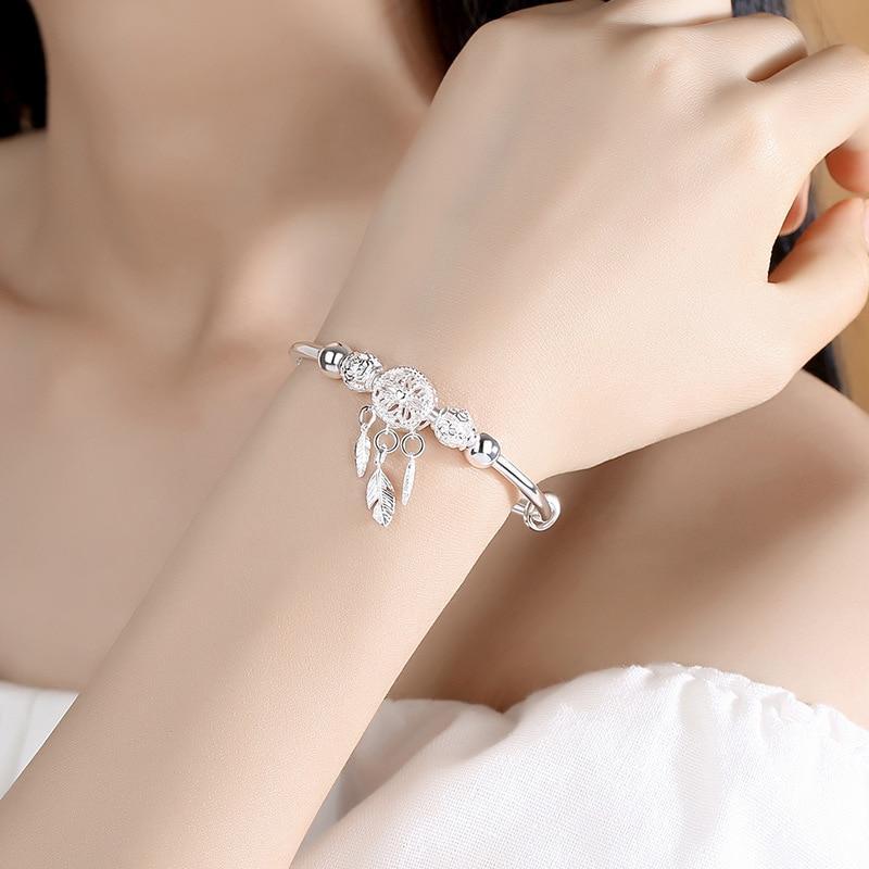 Joëlle | Bracelet Attrape-Rêves Ajustable en Argent 925