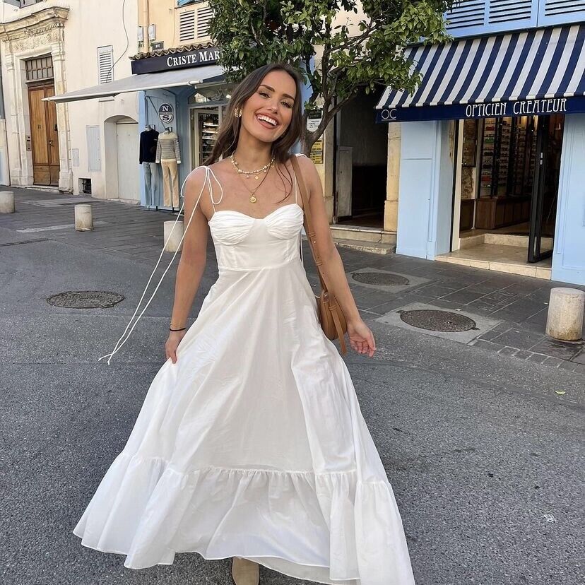 Nina | Robe Maxi Légère en Coton-Lin