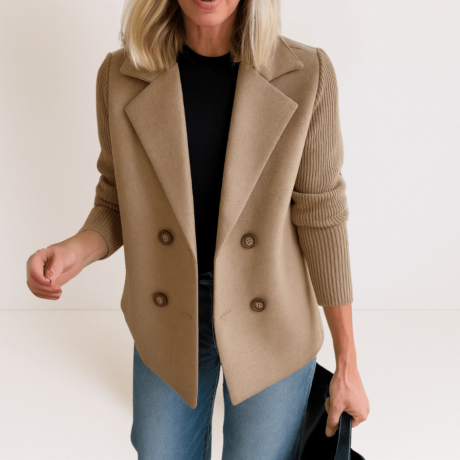 Solange | Blazer Croisé à Manches en Maille