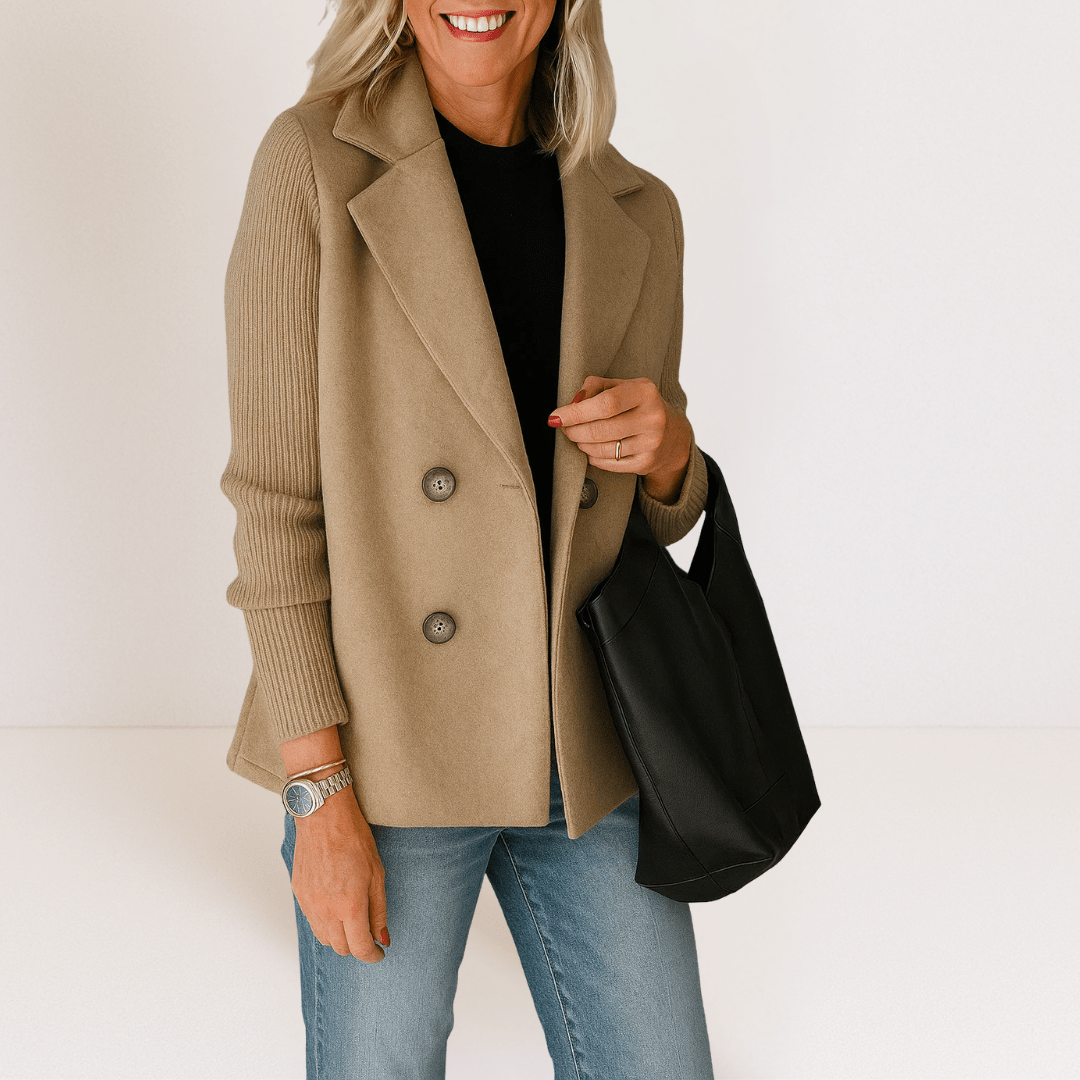 Solange | Blazer Croisé à Manches en Maille