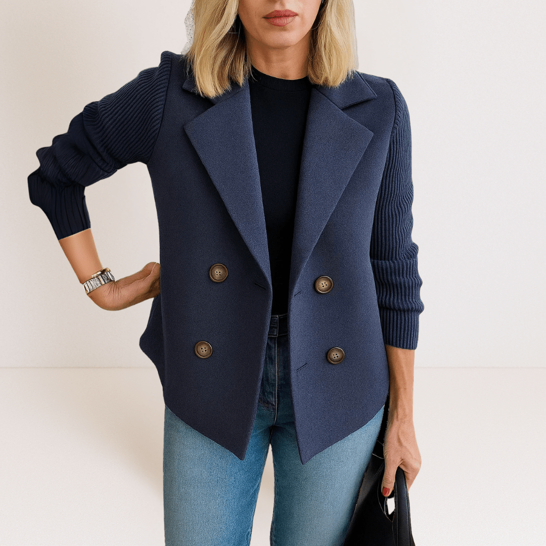 Solange | Blazer Croisé à Manches en Maille