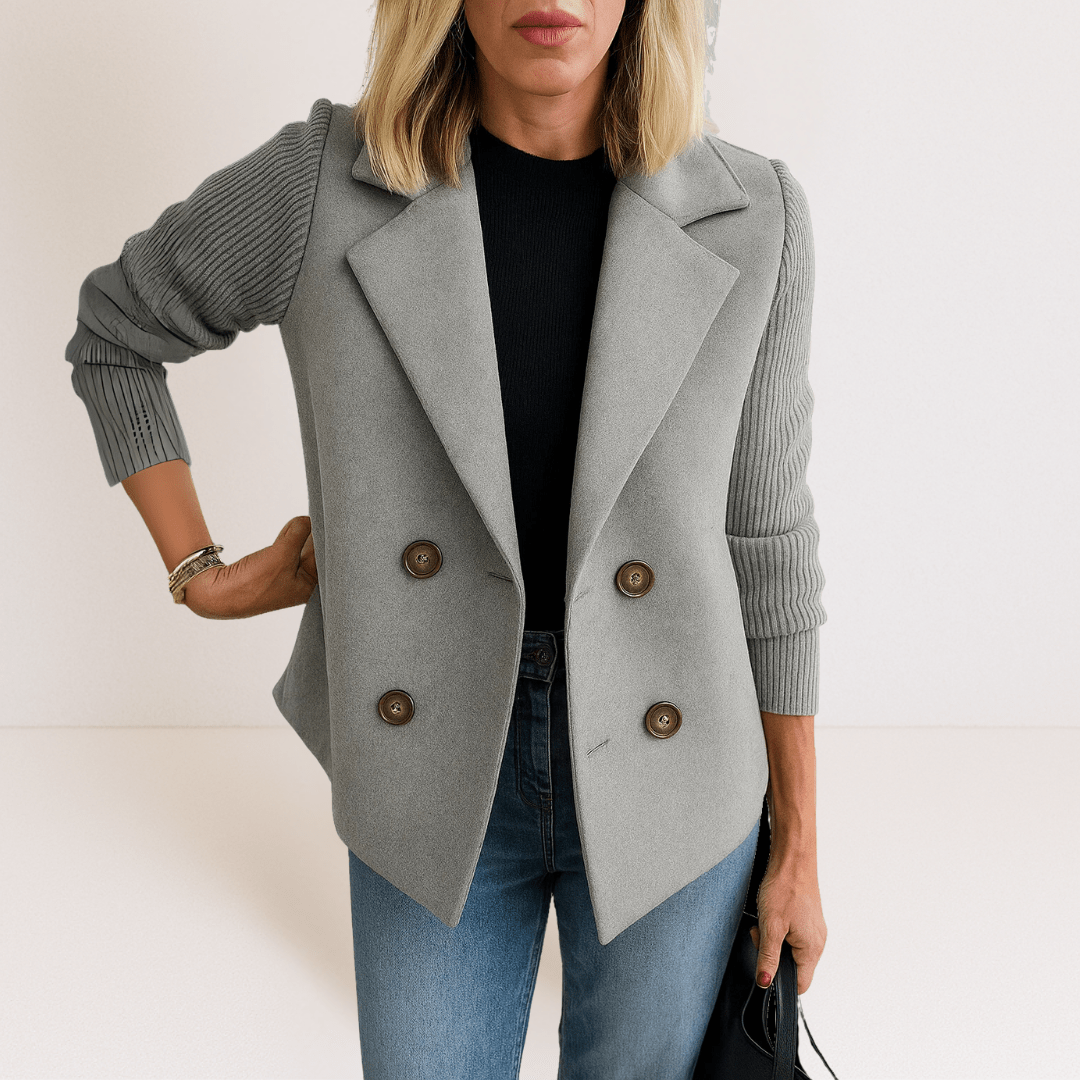 Solange | Blazer Croisé à Manches en Maille