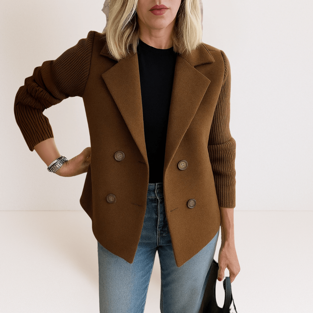 Solange | Blazer Croisé à Manches en Maille