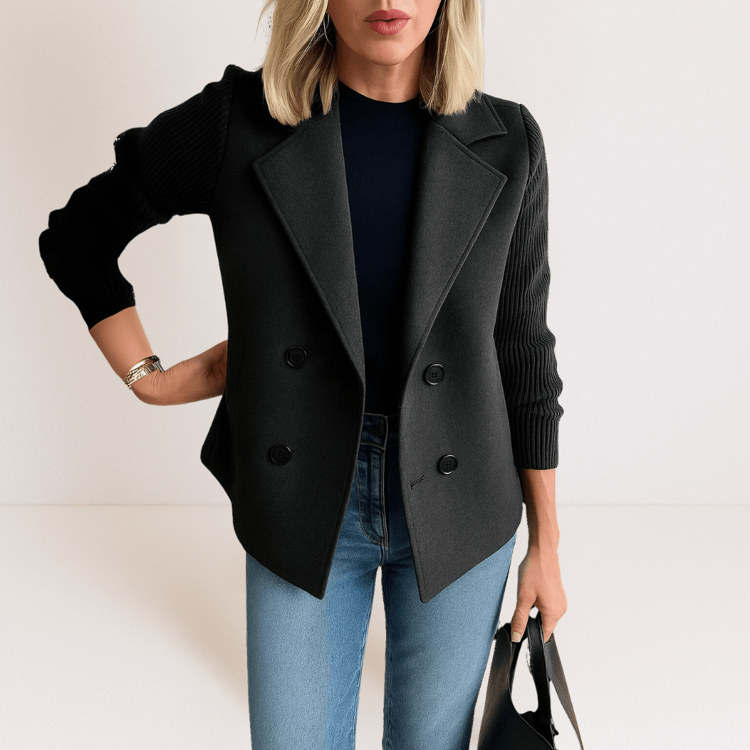 Solange | Blazer Croisé à Manches en Maille