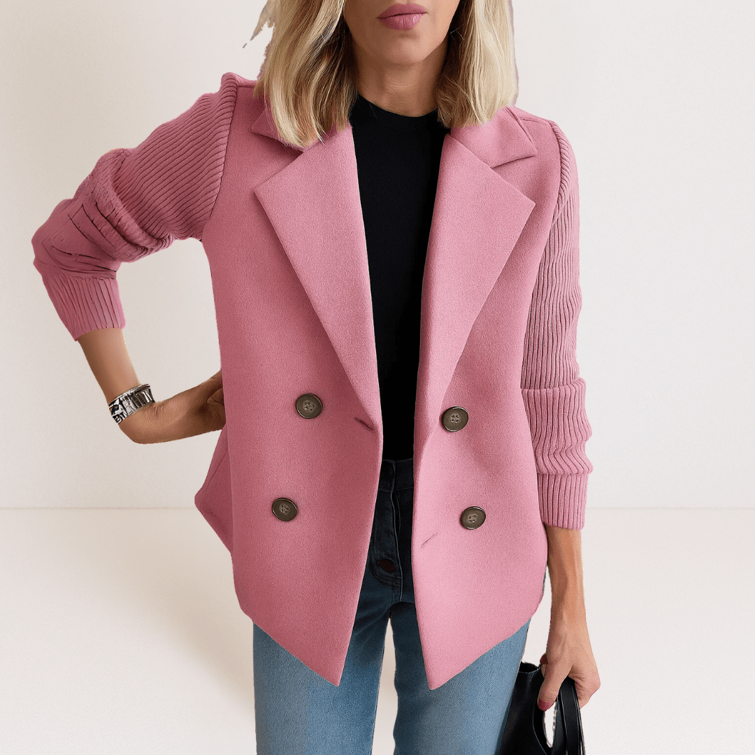 Solange | Blazer Croisé à Manches en Maille