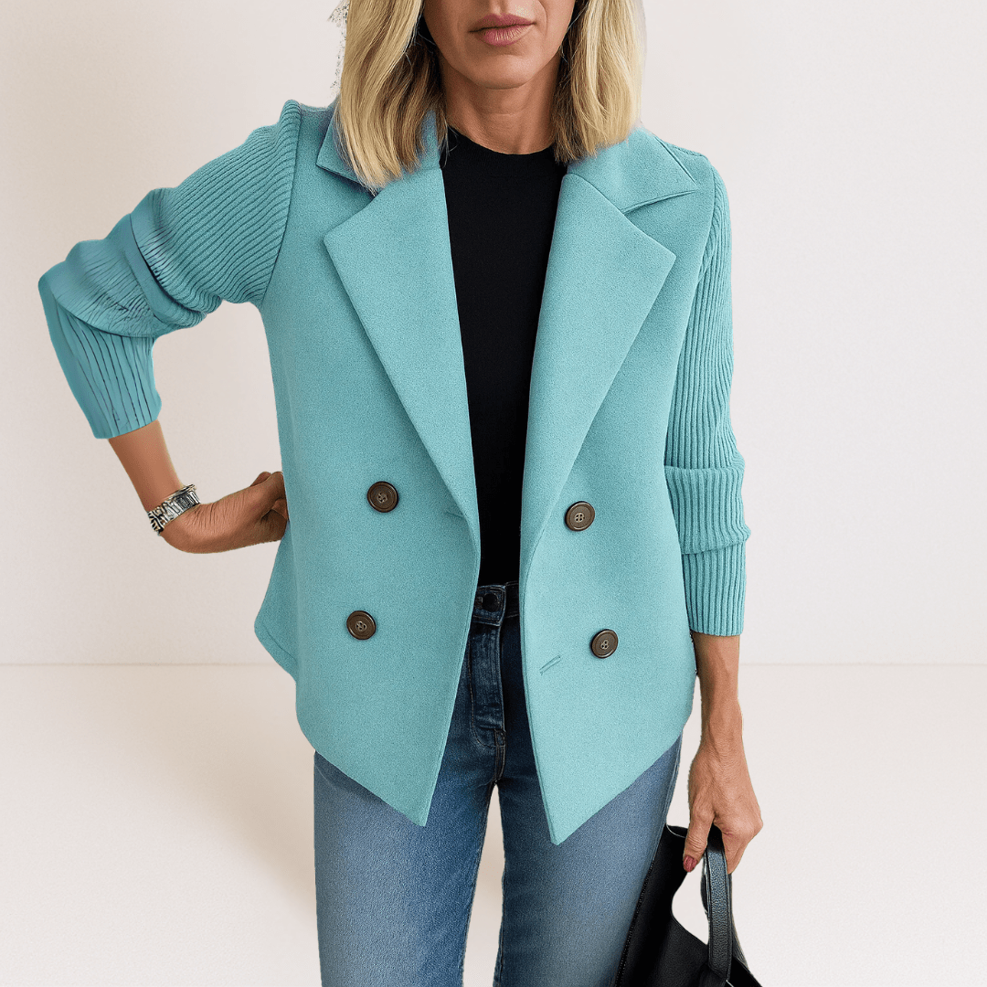 Solange | Blazer Croisé à Manches en Maille