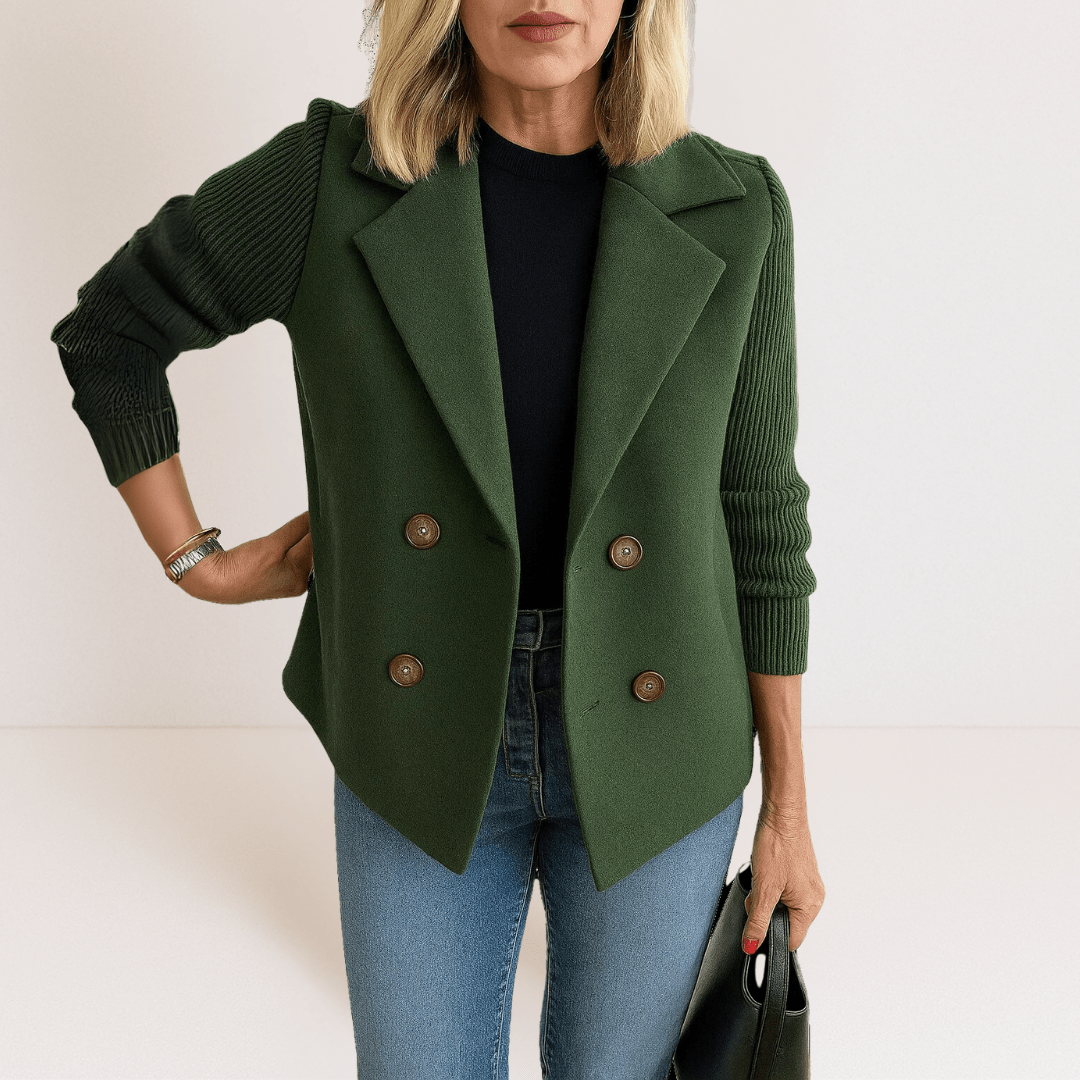 Solange | Blazer Croisé à Manches en Maille