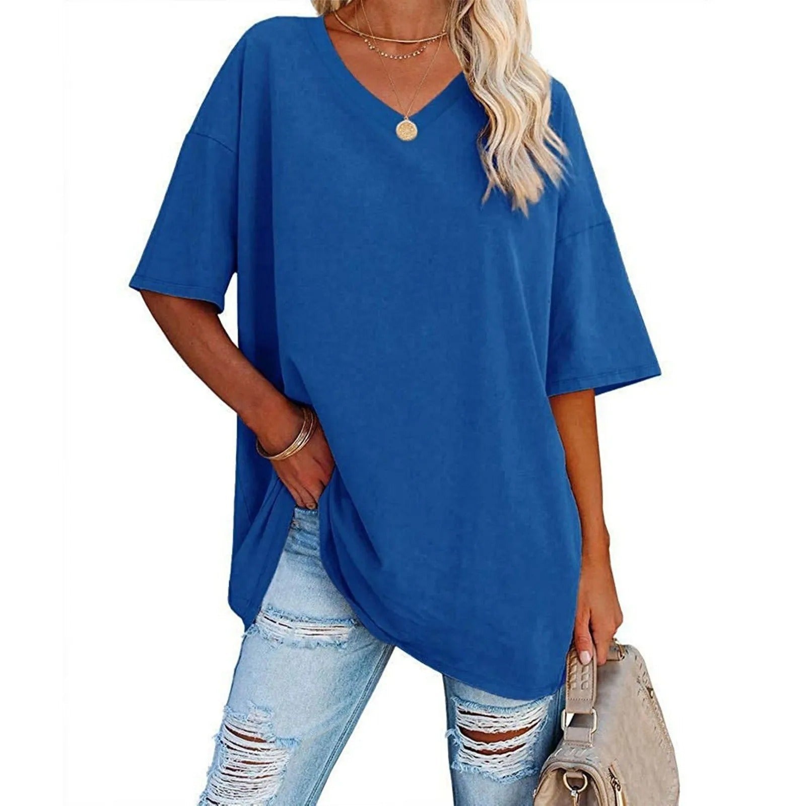 Gisele | T-shirt Oversize à Col V