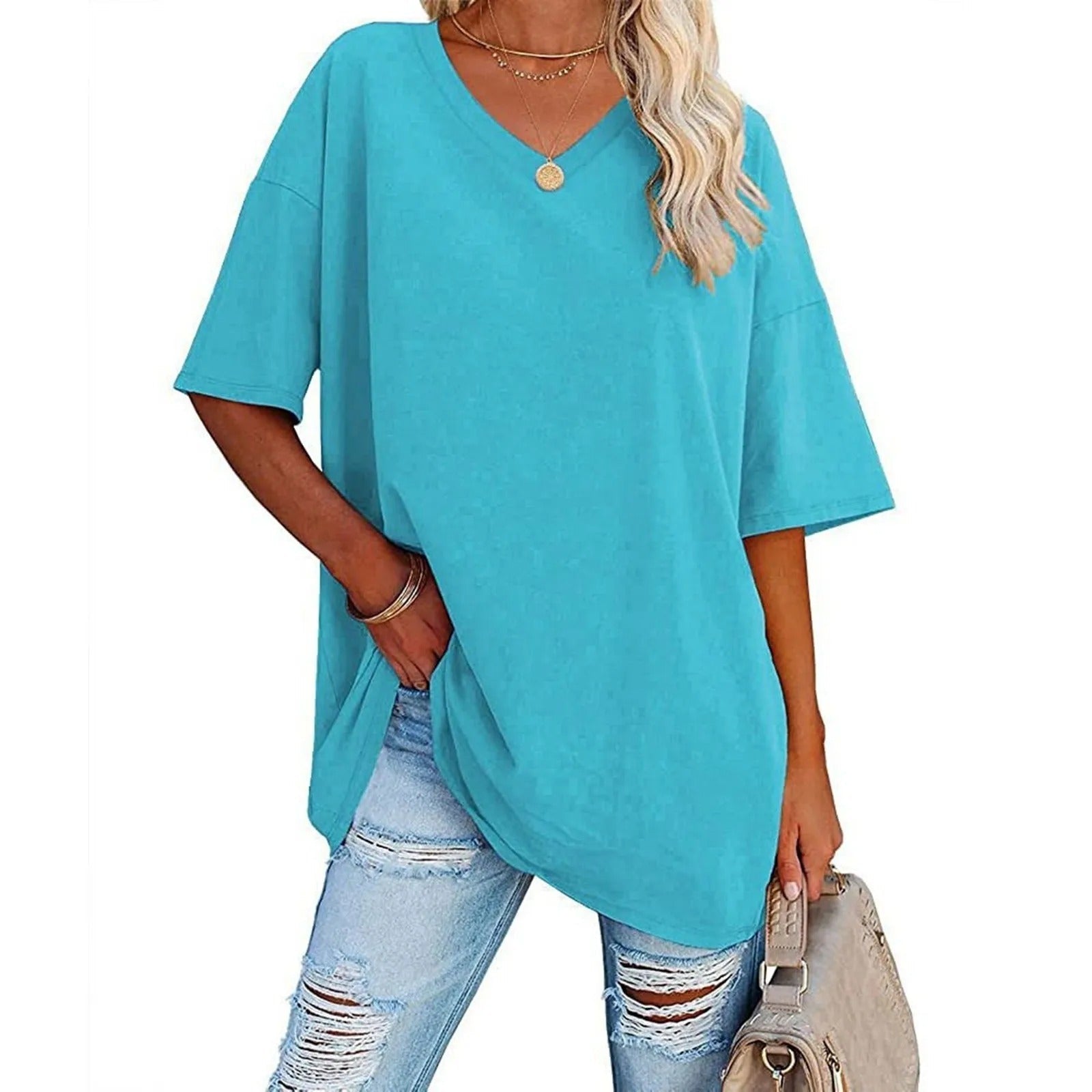 Gisele | T-shirt Oversize à Col V