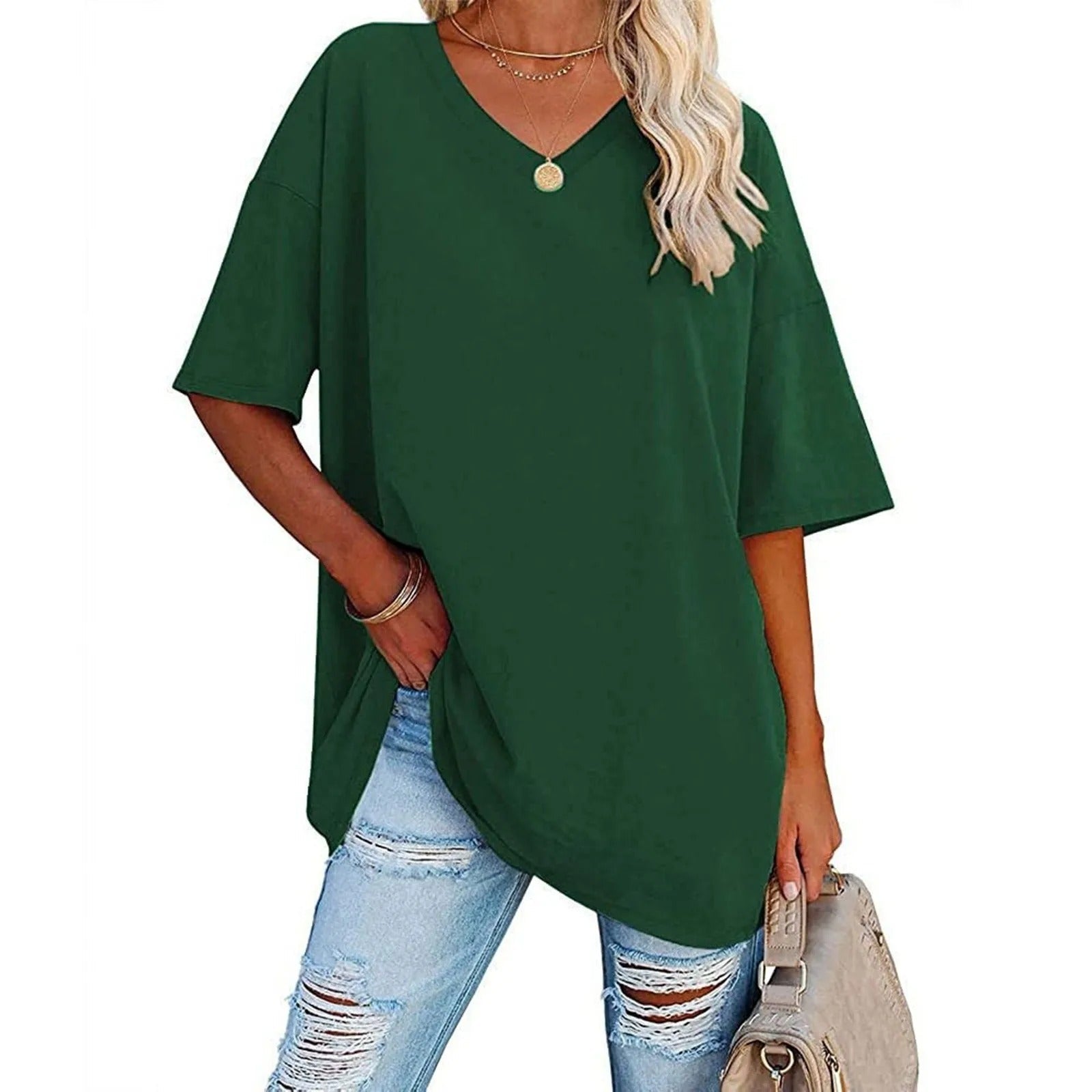 Gisele | T-shirt Oversize à Col V
