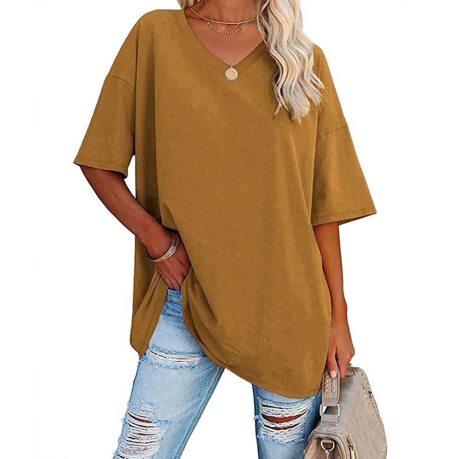 Gisele | T-shirt Oversize à Col V