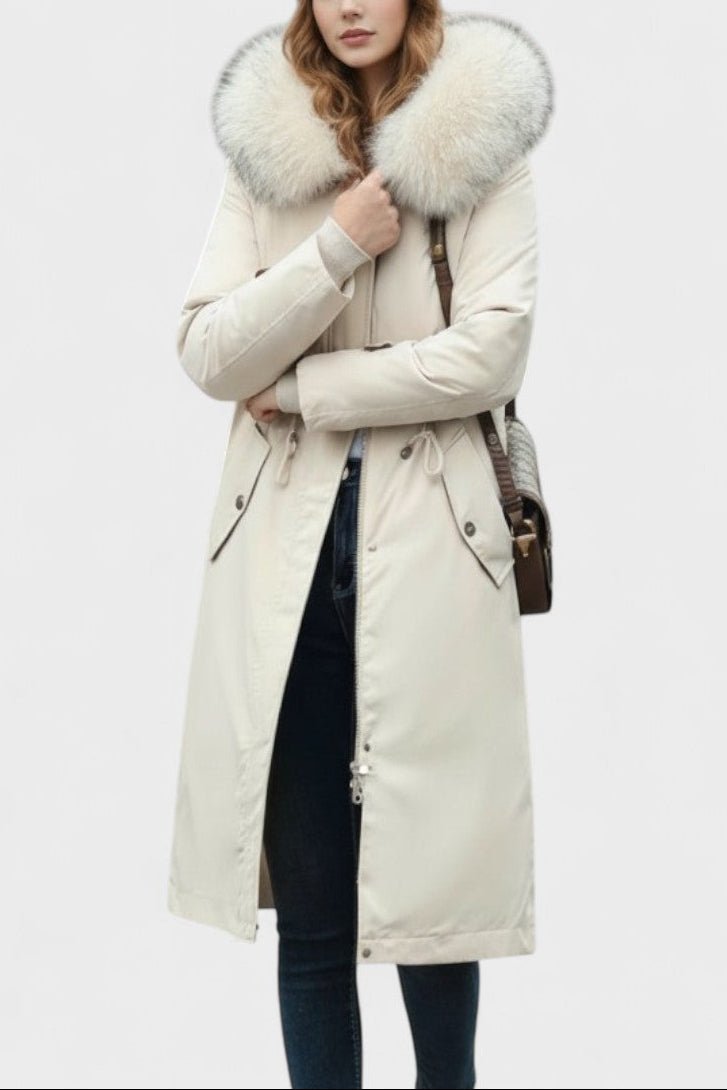 Bérénice | Manteau Long à Capuche Déperlant