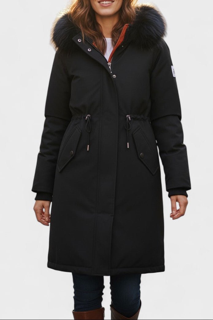 Bérénice | Manteau Long à Capuche Déperlant